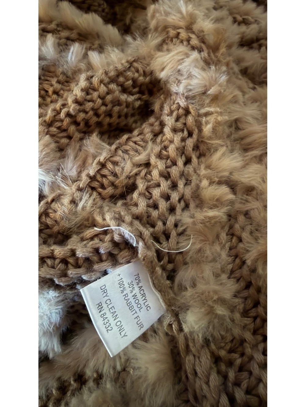 3 Sisters Y2K Authentic Rabbit Fur Ruffle Sweater - Picture 8 of 8